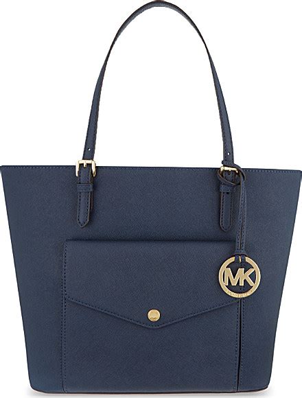 michael kors blue saffiano purse|Michael Kors saffiano leather tote.